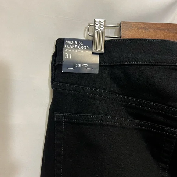 J.Crew Flare crop black jean in all-day stretch Size 31 NWT